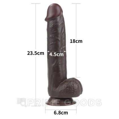 Фаллоимитатор Lovetoy (23,5×4,5 см) с двойным покрытием черный от sex shop primegoods фото 9