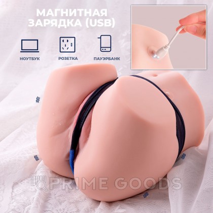 Реалистичный двойной мастурбатор Olga с вибрацией от sex shop primegoods фото 7