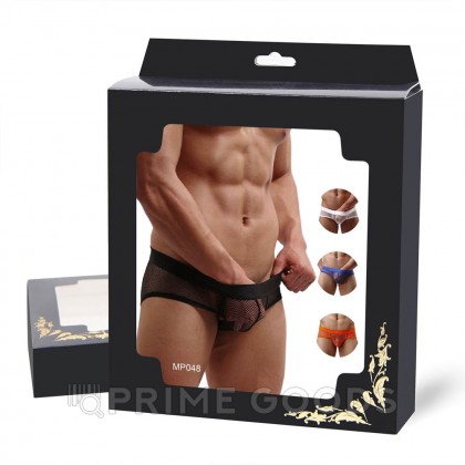 Плавки мужские белые  в сетку (размер L) от sex shop primegoods фото 3