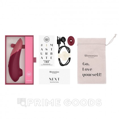 Бесконтактный клиторальный стимулятор Womanizer Next бордовый от sex shop primegoods фото 8