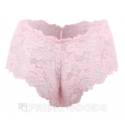 Трусики-шортики кружевные розовые (M-L) от sex shop primegoods фото 3