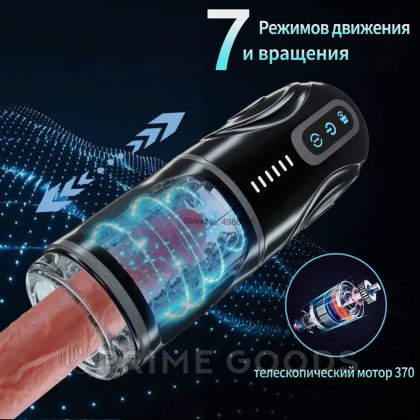 Автоматический мастурбатор с фрикцией и функцией вращения на подставке от sex shop primegoods фото 7