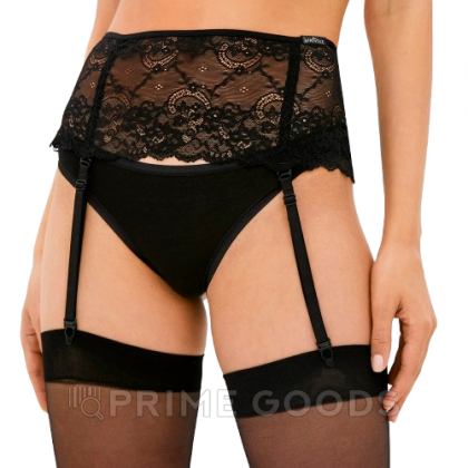 Роковой пояс для чулок с черным кружевом (Hold on love) (L/XL) от sex shop primegoods