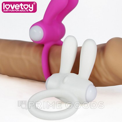 Эрекционное виброкольцо Power Rabbit clit cockring (белый) от sex shop primegoods фото 4