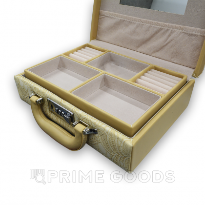 Чемодан-органайзер с кодовым замком (кожзам) бежевый от sex shop primegoods фото 5