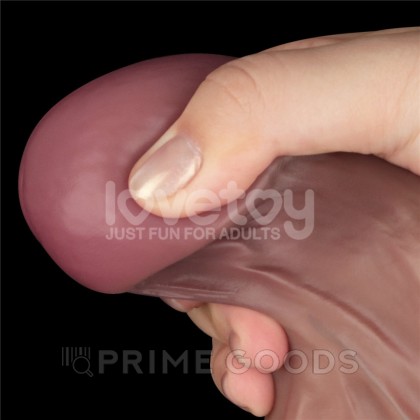Реалистичный фаллоимитатор Lovetoy KING SIZED (29,8×6 см) с двойным покрытием, телесный от sex shop primegoods фото 6