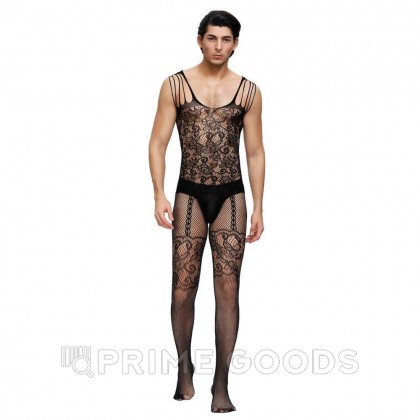 Боди сетка с цветочным принтом с чулками для мужчин (OS) от sex shop primegoods