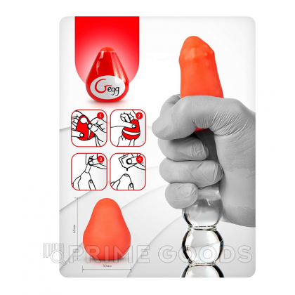 Gvibe Gegg Red - мастурбатор яйцо, 6.5х5 см (красный) от sex shop primegoods фото 3
