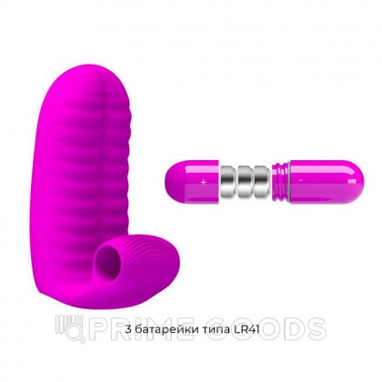Насадка на палец с вибропулей Abbot purple от sex shop primegoods фото 5