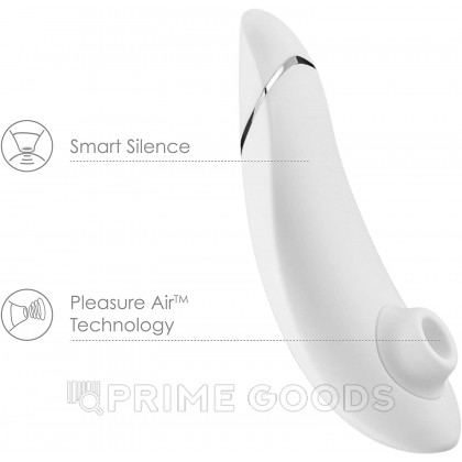 Бесконтактный клиторальный стимулятор Womanizer Premium белый/хром от sex shop primegoods фото 8