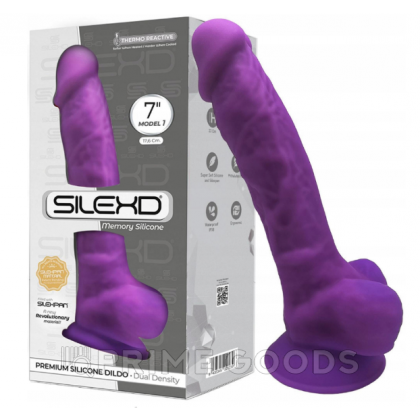 Фаллоимитатор с двойной плотностью Model 1 от SILEXD фиолетовый (17,6*3,5 см.) от sex shop primegoods фото 4