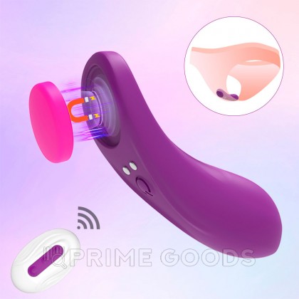 Вибратор в трусики на магните с пультом ДУ, фиолетовый от sex shop primegoods фото 15