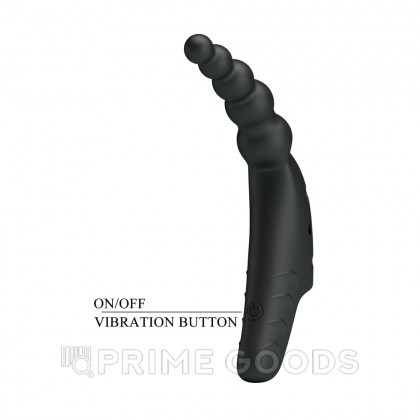 Вибратор на палец «Jordin» с шариками черный от sex shop primegoods фото 7