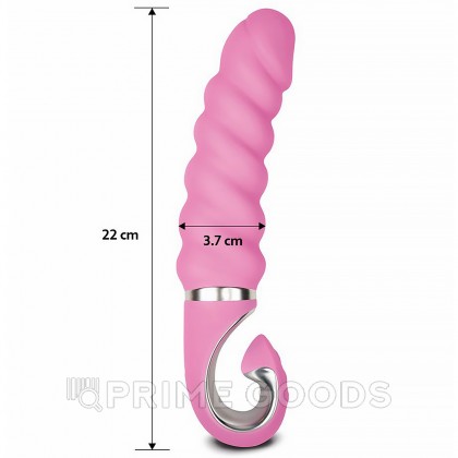 Анатомический вибратор витой Gvibe Gjack-2 22 см, розовый от sex shop primegoods фото 5