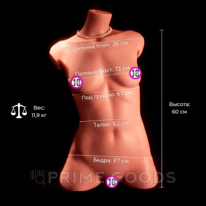 Женский торс Hot girl (60 см) от sex shop primegoods фото 7