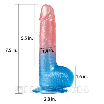 Фаллоимитатор мягкий Dazzle Studs (19 см) от sex shop primegoods фото 10