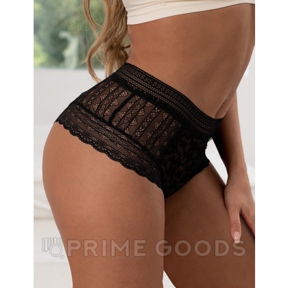 Трусики бразилиана Floral Lace черные (размер 3XL) от sex shop primegoods фото 9