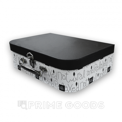 Чемодан-органайзер чёрно-белый с надписями, 29 см от sex shop primegoods фото 2