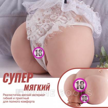 Реалистичный двойной мастурбатор Lore с вибрацией от sex shop primegoods фото 11