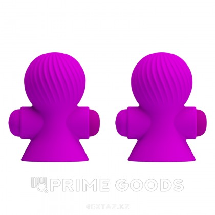 Стимулятор сосков с вибрацией, фиолетовый, 2 шт от sex shop primegoods