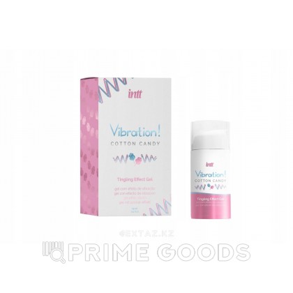 Возбуждающий гель с эффектом вибрации Vibration! Cotton candy (15 мл.) от INTT от sex shop primegoods фото 2