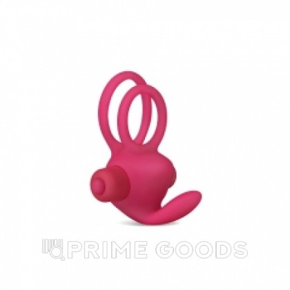 Эрекционное виброкольцо Power DUO clit cockring (розовый) от sex shop primegoods фото 2