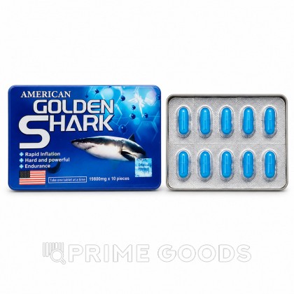 Мужской возбудитель American Golden Shark (10 таб) от sex shop primegoods