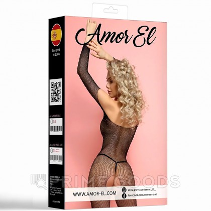 Боди-комбинезон с доступом Amor El Esponela в сетку со стразами  XL-XXL от sex shop primegoods фото 6