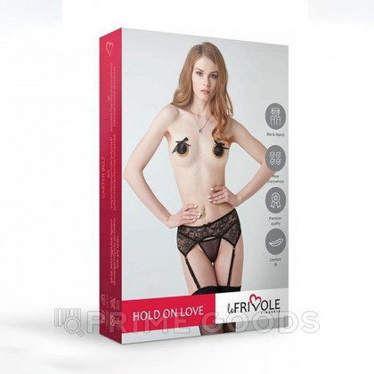 Неповторимый пояс для чулок из черного кружева Hold on love (L/XL) от sex shop primegoods фото 7