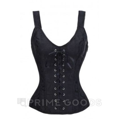 Чёрный корсет с лямками, размер XL от sex shop primegoods