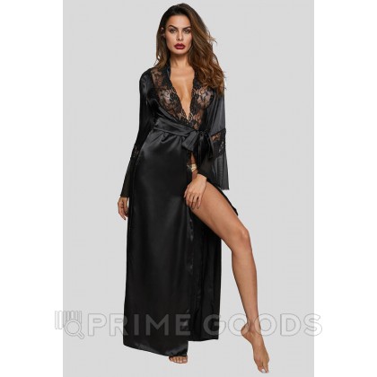 Халат в пол с кружевными вставками, размер S от sex shop primegoods