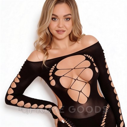 Эротическое мини-платье Amor El со шнуровкой и длинным рукавом, S/L  от sex shop primegoods фото 2