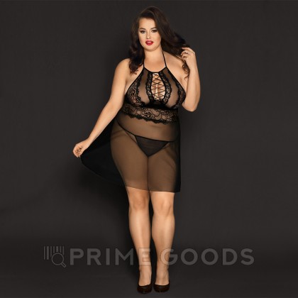 Прозрачный бэби долл с завязками (plus size) от sex shop primegoods фото 2