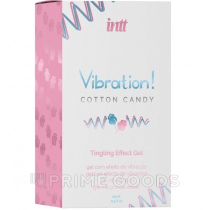 Возбуждающий гель с эффектом вибрации Vibration! Cotton candy (15 мл.) от INTT от sex shop primegoods фото 3