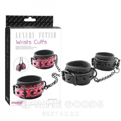 Наручники на цепочке Luxury fetish черные от sex shop primegoods фото 2