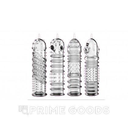 Набор насадок 4 шт. от sex shop primegoods