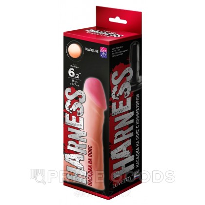 Насадка для страпона HARNESS с коннектером BLACK LINE (160*37) от sex shop primegoods фото 8