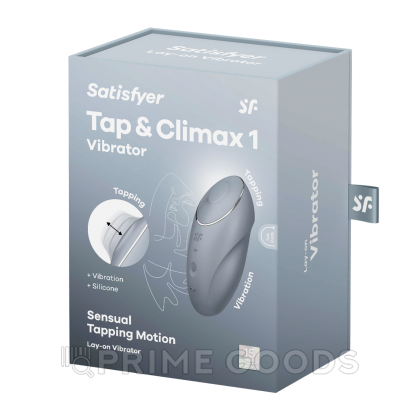 Клиторальный стимулятор с вибрацией Satisfyer Tap&Climax 1 серый от sex shop primegoods фото 7