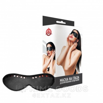 Маска на глаза, декорированная сердцами от sex shop primegoods фото 2