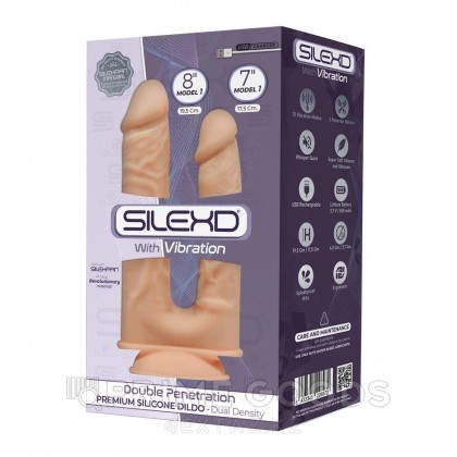 Фаллоимитатор двойной SilexD Model 1 (19,5 *4,5 см; 17,5 * 3,7 см) с вибрацией от sex shop primegoods фото 3