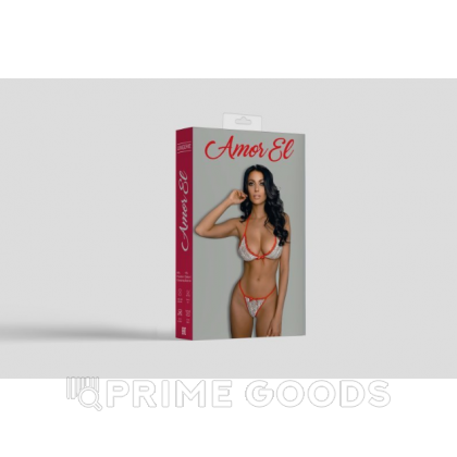 Комплект эротического белья Capagosa белый Amor El от sex shop primegoods фото 3