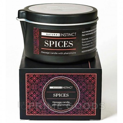 Массажная свеча Natural Instinct Spices (Специи) с феромонами 70 мл от sex shop primegoods фото 6