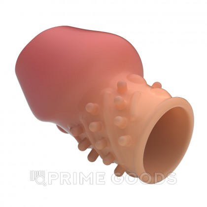 Рельефная насадка «Matias» с открытой головкой телесный от sex shop primegoods фото 6