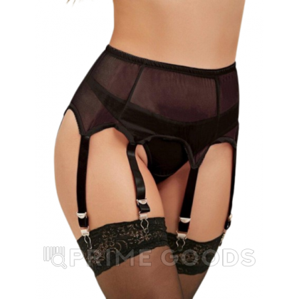 Пояс черный для чулок с ремешками на клипсах (M-L) от sex shop primegoods