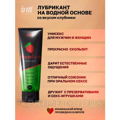 Intt Strawberry Lubricant - оральный лубрикант с ароматом и вкусом клубники (100 мл.) от sex shop primegoods фото 2