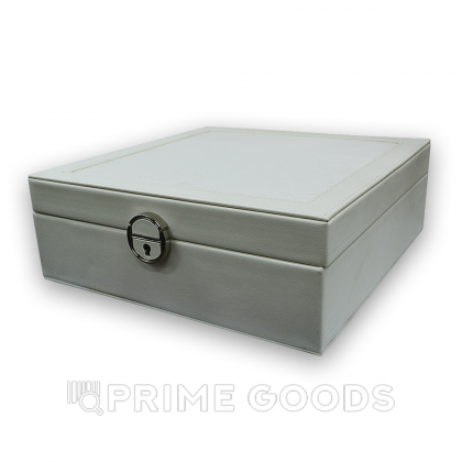 Органайзер квадратный, кожзам, белый от sex shop primegoods фото 2