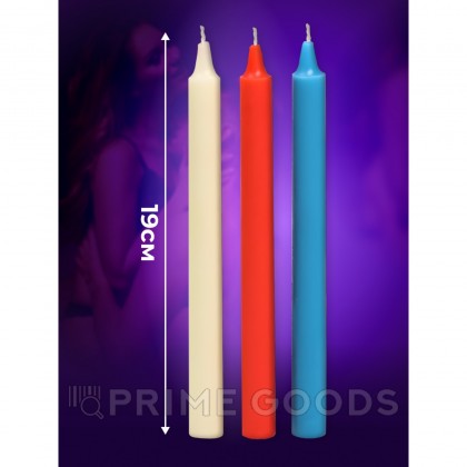 Свечи БДСМ Оки-Чпоки, низкотемпературный воск, 19 см, набор 3 шт  от sex shop primegoods фото 3