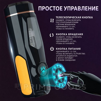 Автоматический мастурбатор с функцией ротации и вращения от sex shop primegoods фото 4
