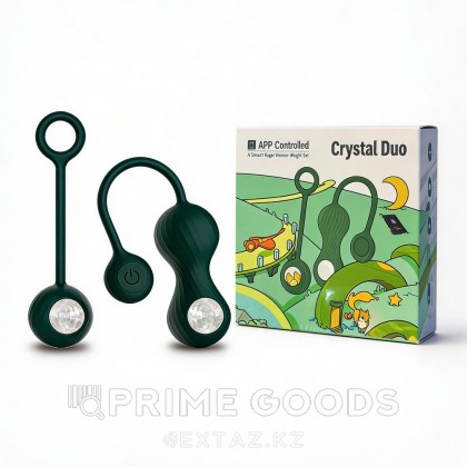 Тренажер Кегеля Magic Motion Crystal Duo темно-зеленый от sex shop primegoods фото 2