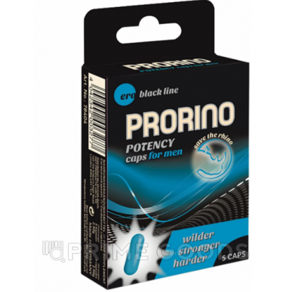 Биологически активная добавка к пище для мужчин Ero black line PRORINO Potency Caps 5 шт. от sex shop primegoods фото 3